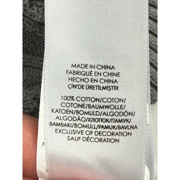 Polo Ralph Lauren Women's Sz M Gray Cable Knit Crewneck Cotton Sweater - Picture 5 of 6